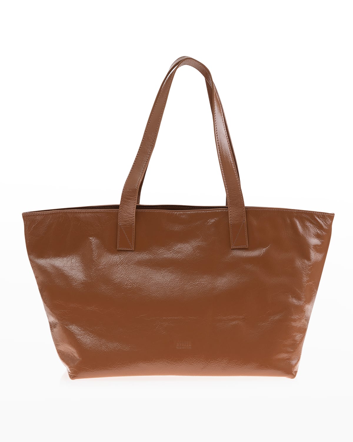 Joanna Maxham East-West Shiny Leather Tote Bag