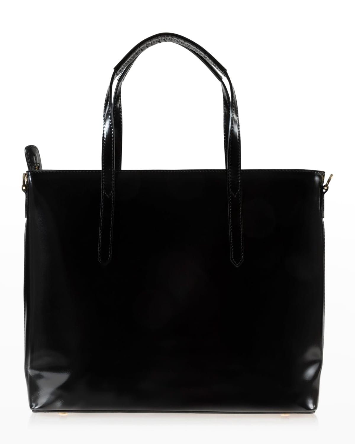 Joanna Maxham Cabas Shiny Leather Tote Crossbody Bag