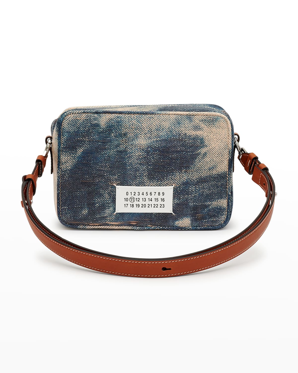 Maison Margiela 5ac Distressed Camera Crossbody Bag In Denim ModeSens