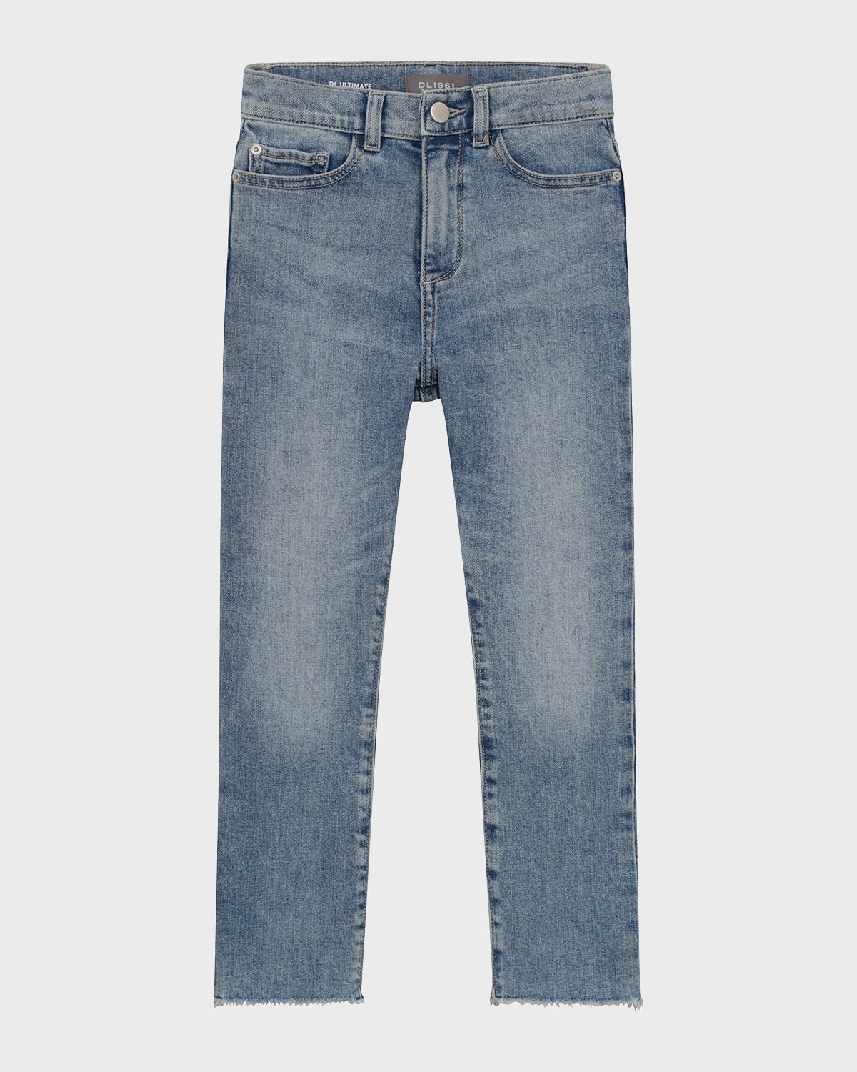 Shop Dl Premium Denim Girl's Emie Straight-leg Denim Jeans In Blue