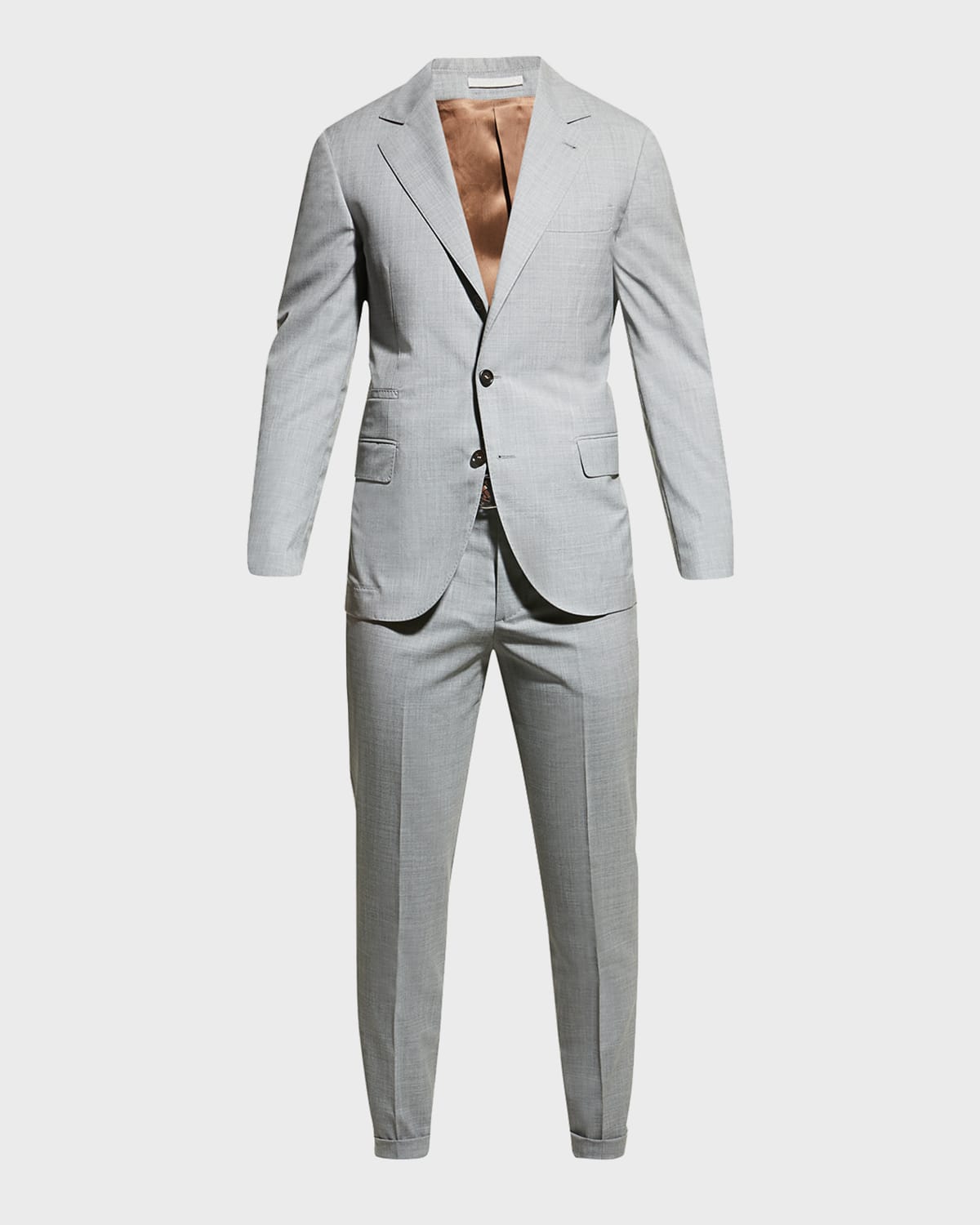 Men's Wool Three-Button Two-Piece Suit