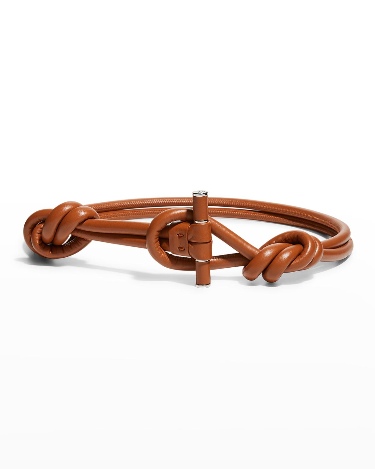 Lafayette 148 Nappa Leather 8 Knot Rope Belt In Copper 