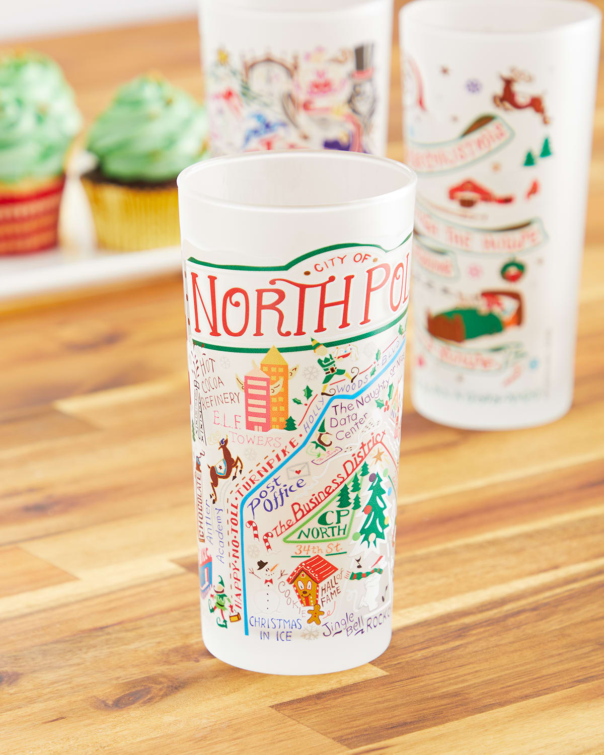 North Pole City 15 oz. Drinking Glass