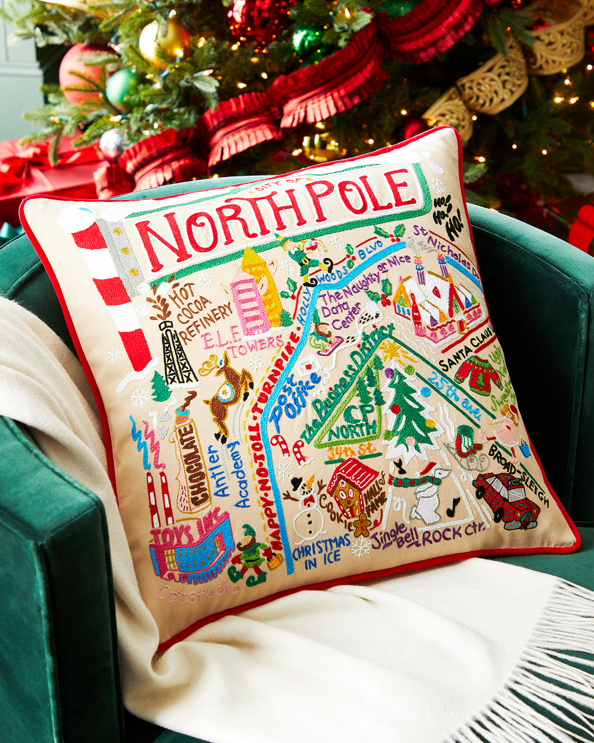 North Pole City 20" Pillow