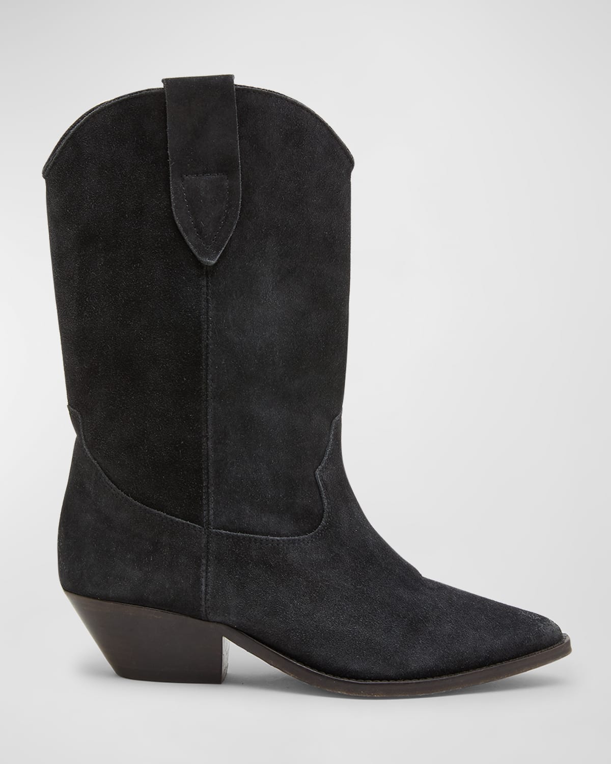 Isabel Marant Ankle Boots In Luxurious Calf Velvet Leather With Sleek Design And Quality Finish In Faded Black 02fk