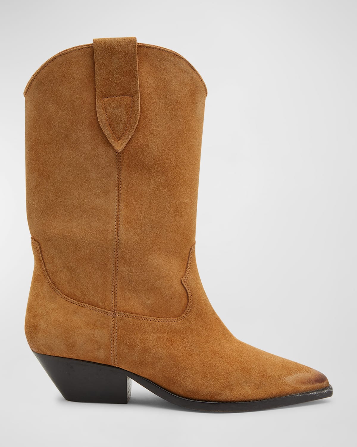 Isabel Marant Duerto Suede Western Boots In Camel
