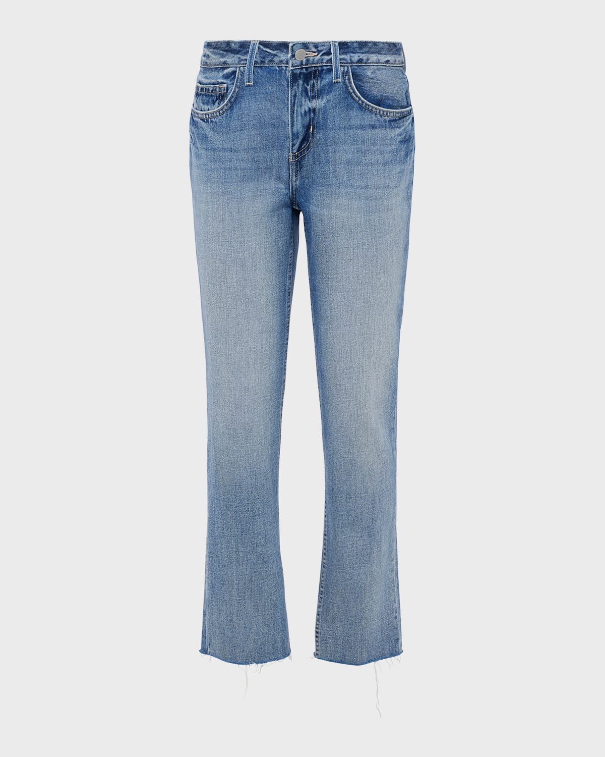 L Agence Milana Low-rise Cropped Straight Jeans In Ravine