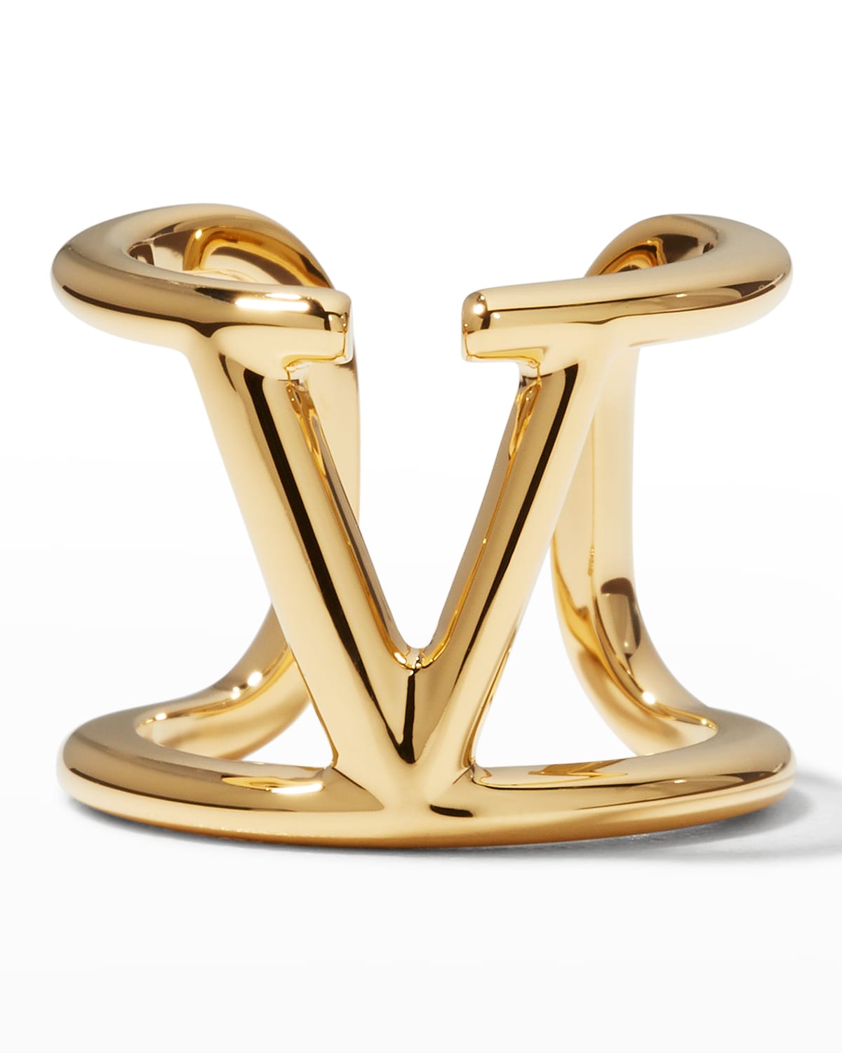 Metal V-Logo Ring