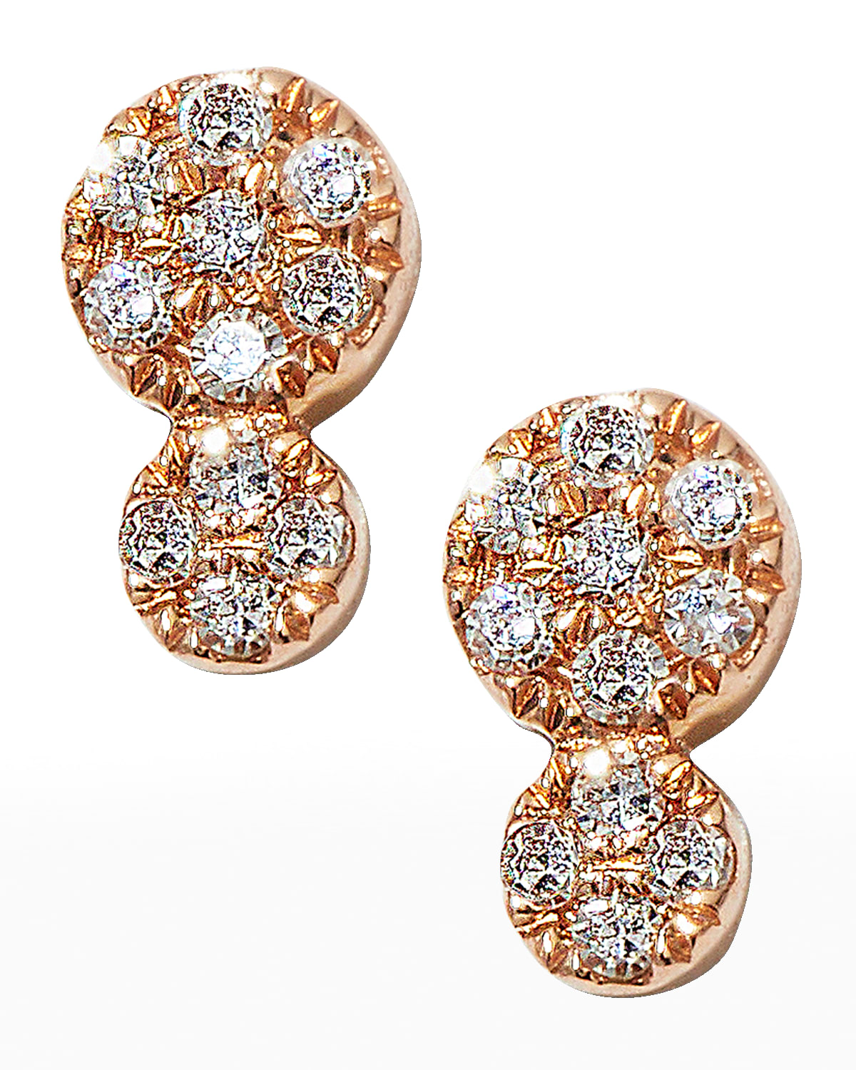 Bridget King Jewelry Diamond Double Dot Stud Earrings