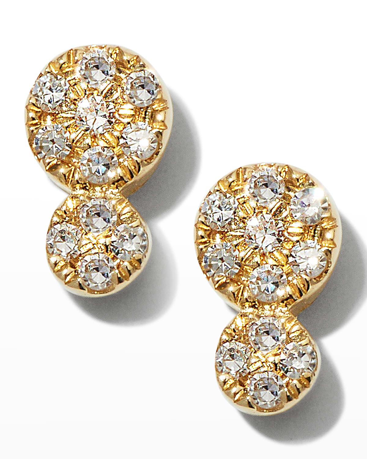 Bridget King Jewelry Diamond Double Dot Stud Earrings