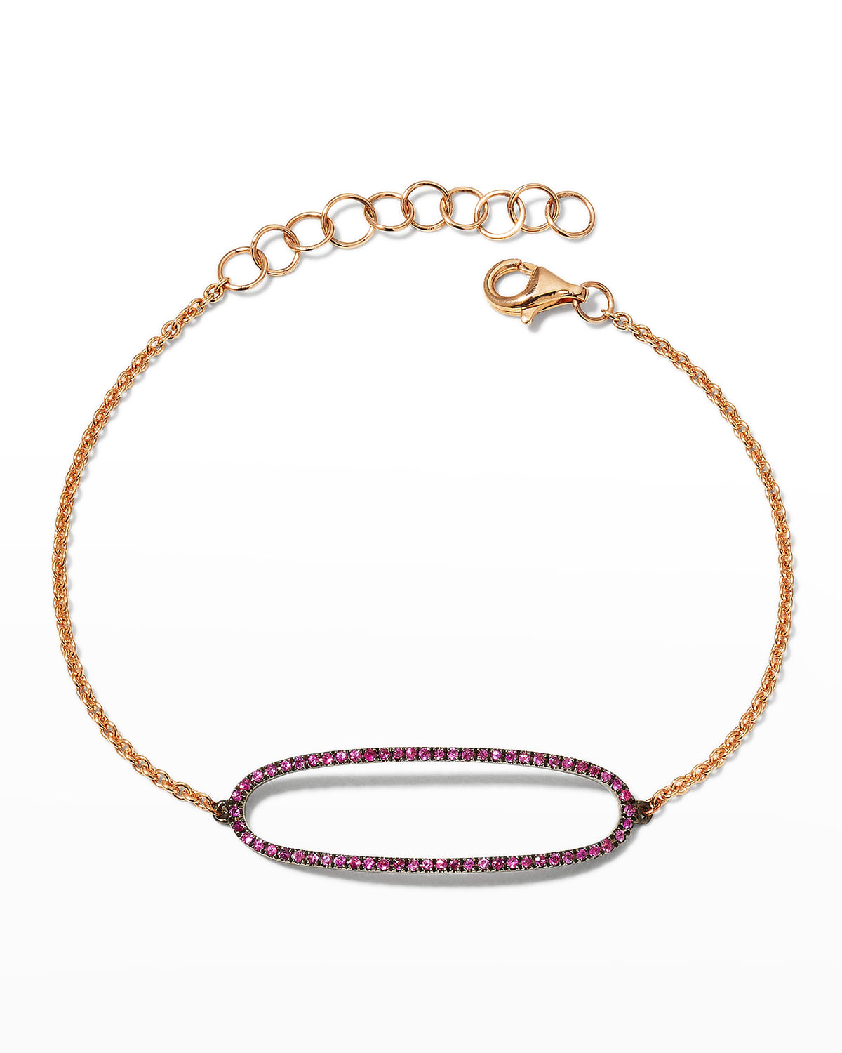 Bridget King Jewelry Pink Sapphire Oval Bracelet