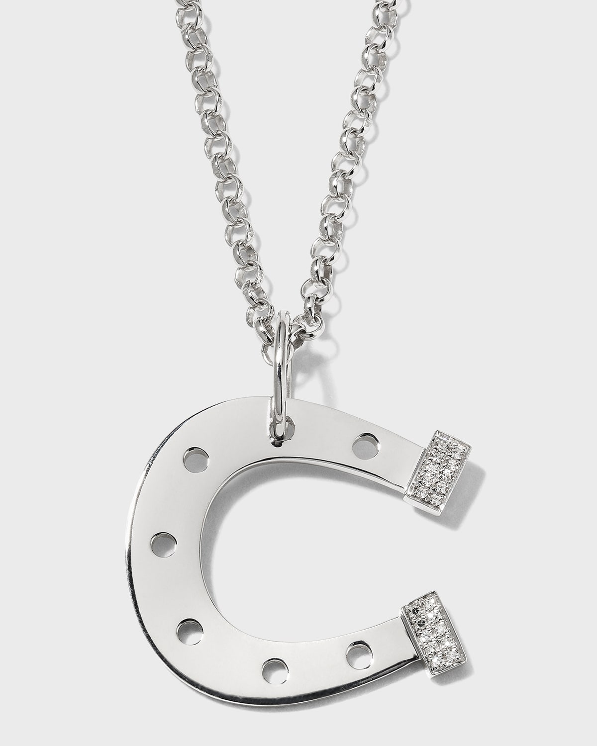 Bridget King Jewelry Silver Horseshoe Necklace