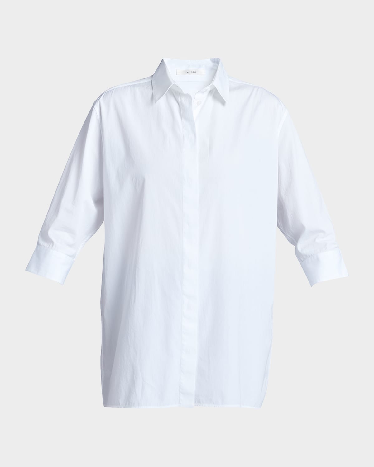 The Row Elada Poplin Shirt In Optic White