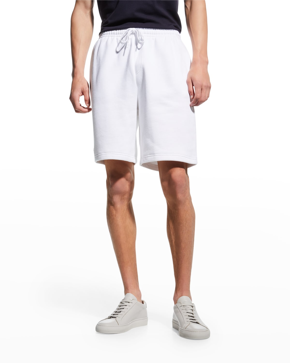Lacoste Men's Solid Stretch Jogging Shorts In White