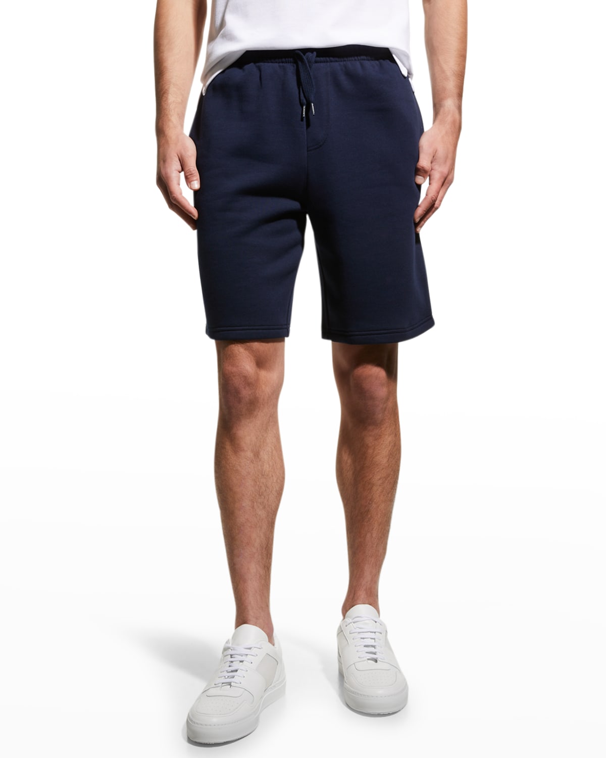 LACOSTE MEN'S SOLID STRETCH JOGGING SHORTS