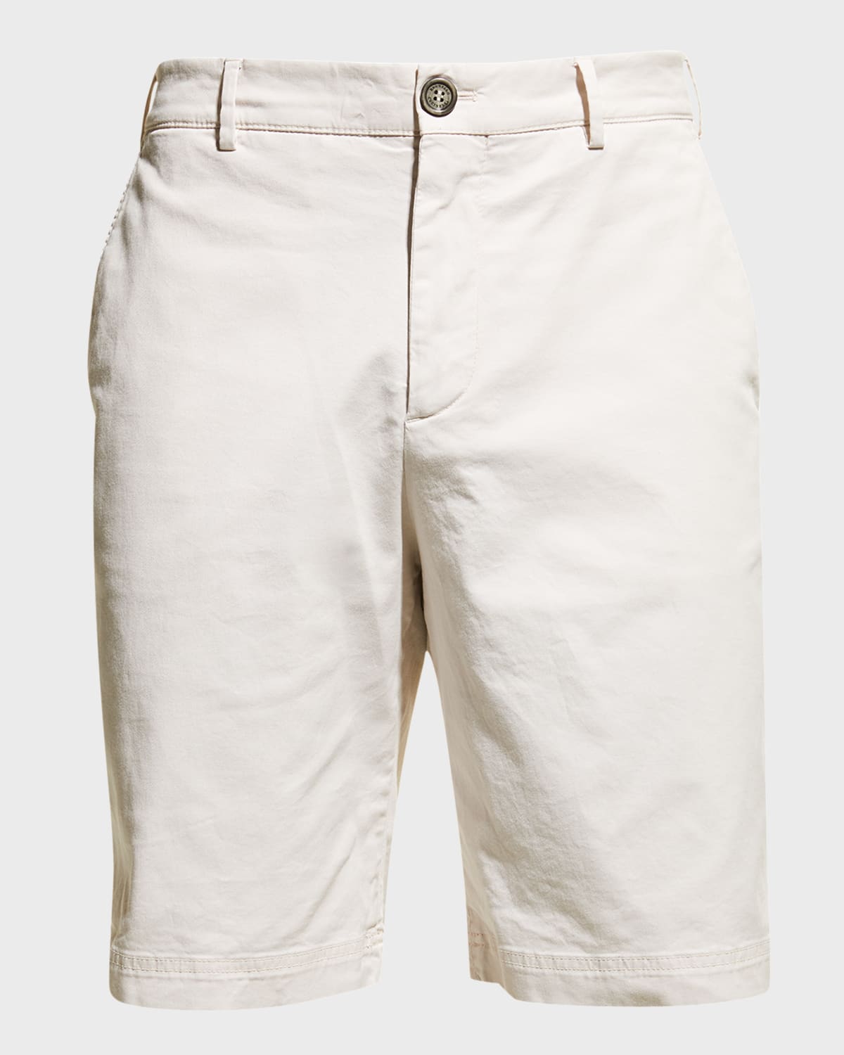 Brunello Cucinelli Men's Cotton Bermuda Shorts In Medium Beige