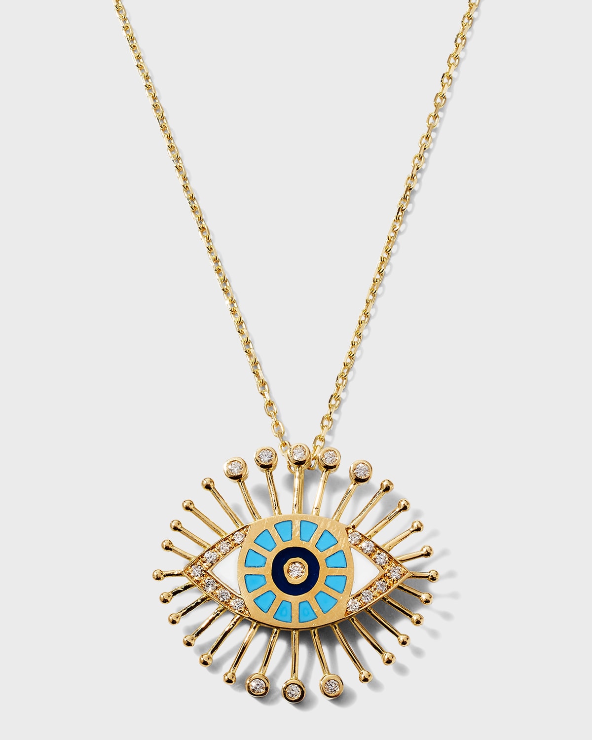 L'atelier Nawbar Flirt Eye Pendant Necklace with Enamel