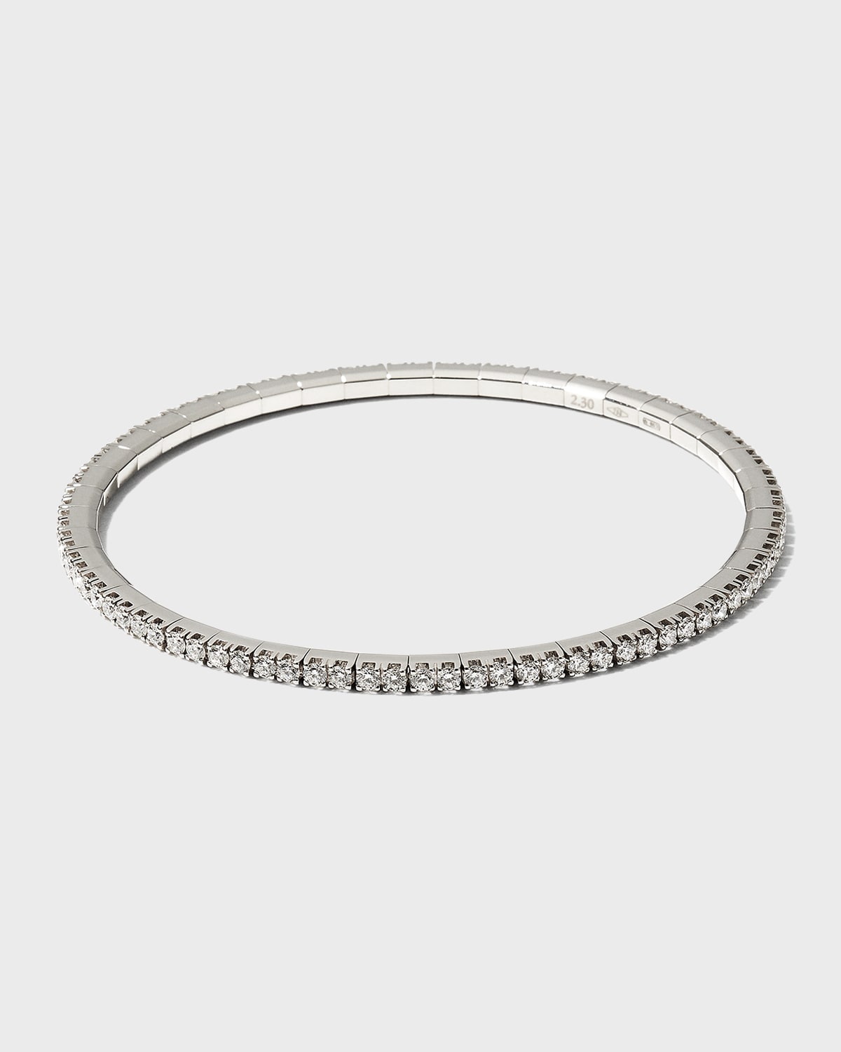 Extensible White Gold Stretch Diamond Tennis Bracelet