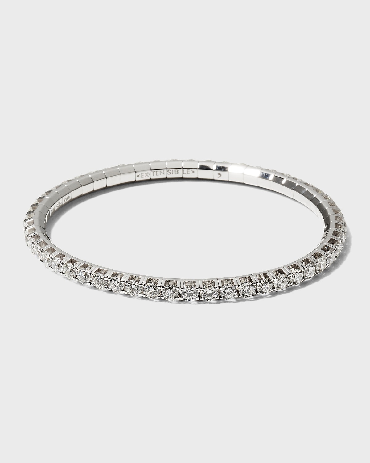 White Gold Stretch Diamond Tennis Bracelet, 7.3tcw