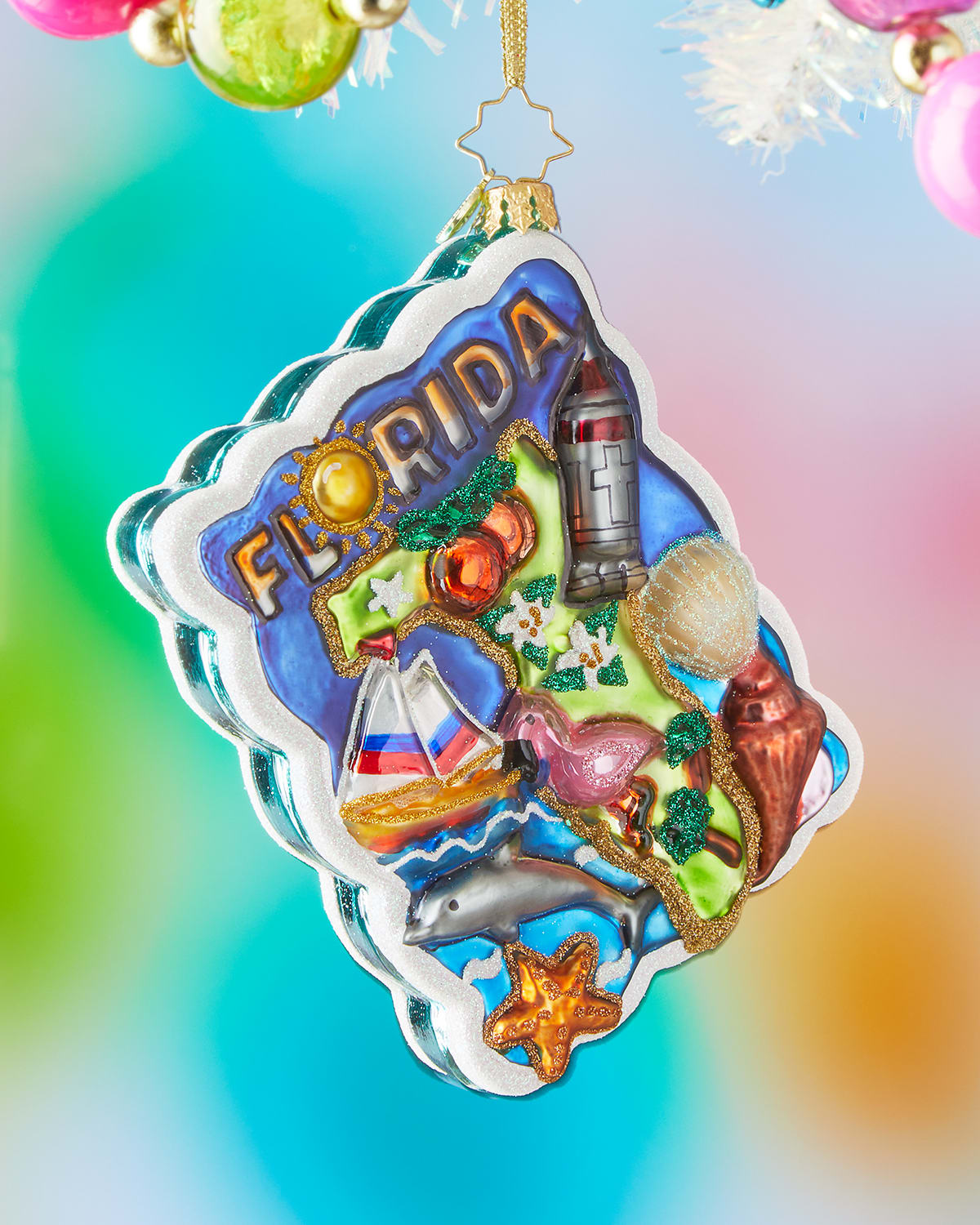 4.5" Greetings from Florida Christmas Ornament