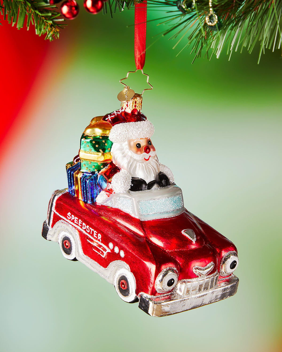 4" Holiday Hot Rod Christmas Ornament