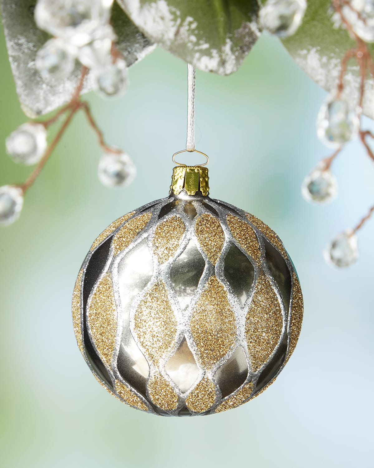 Silver Metallic Holiday Ornament