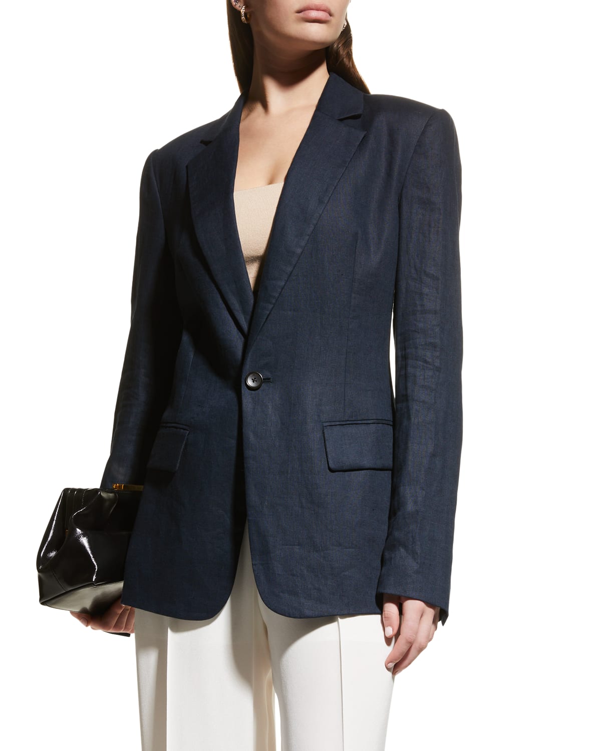 A.l.c Arlo Linen Tailored Jacket In After Dark