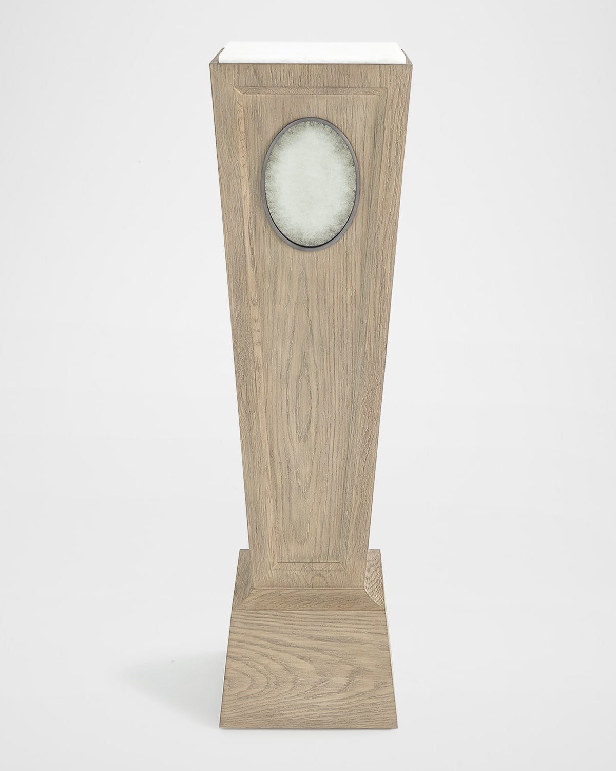 Global Views Proust Pedestal, Black Cerused Oak In Light Brown