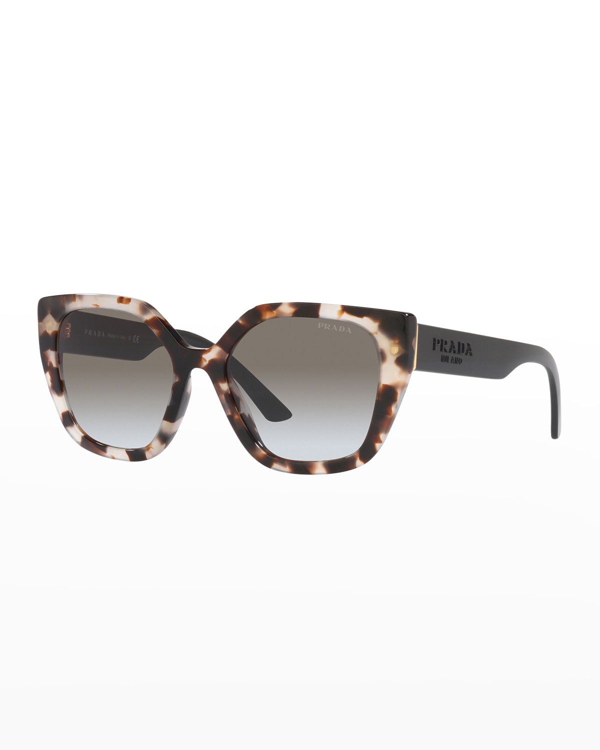 Prada Acetate Butterfly Sunglasses In Grey Tort