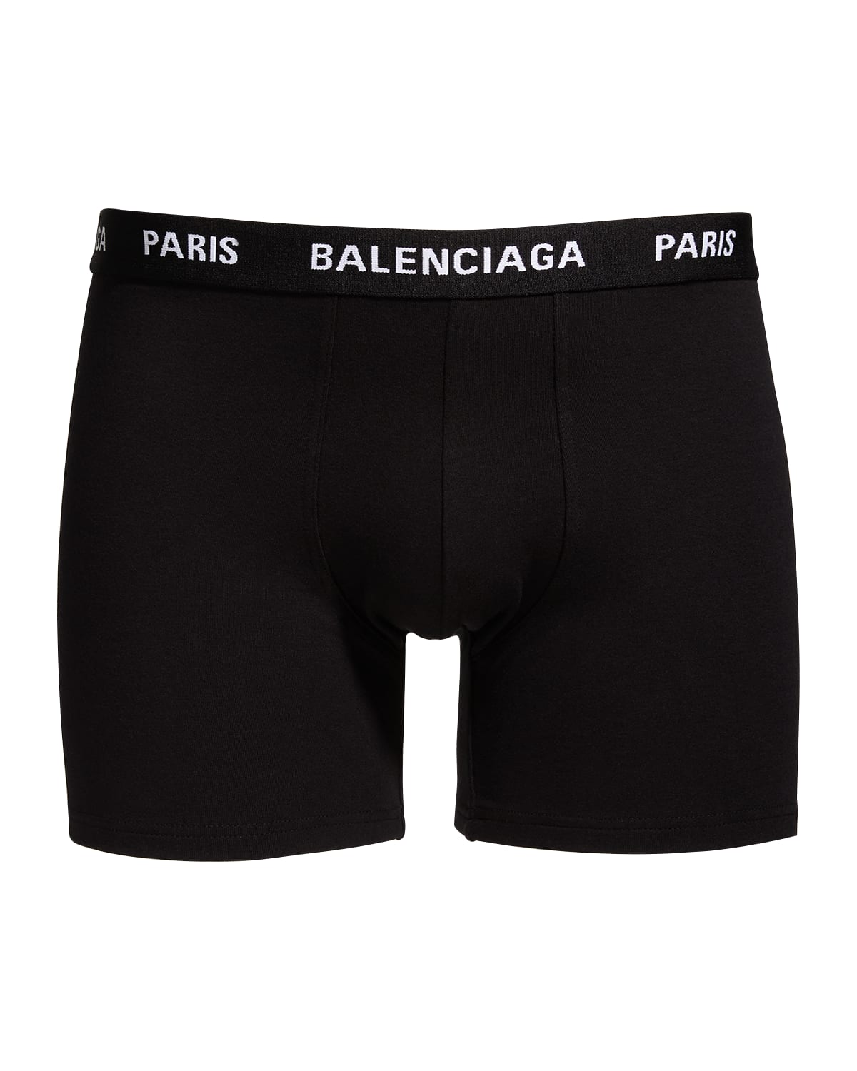 Balenciaga Men's Logo Waistband Slip Briefs in Black