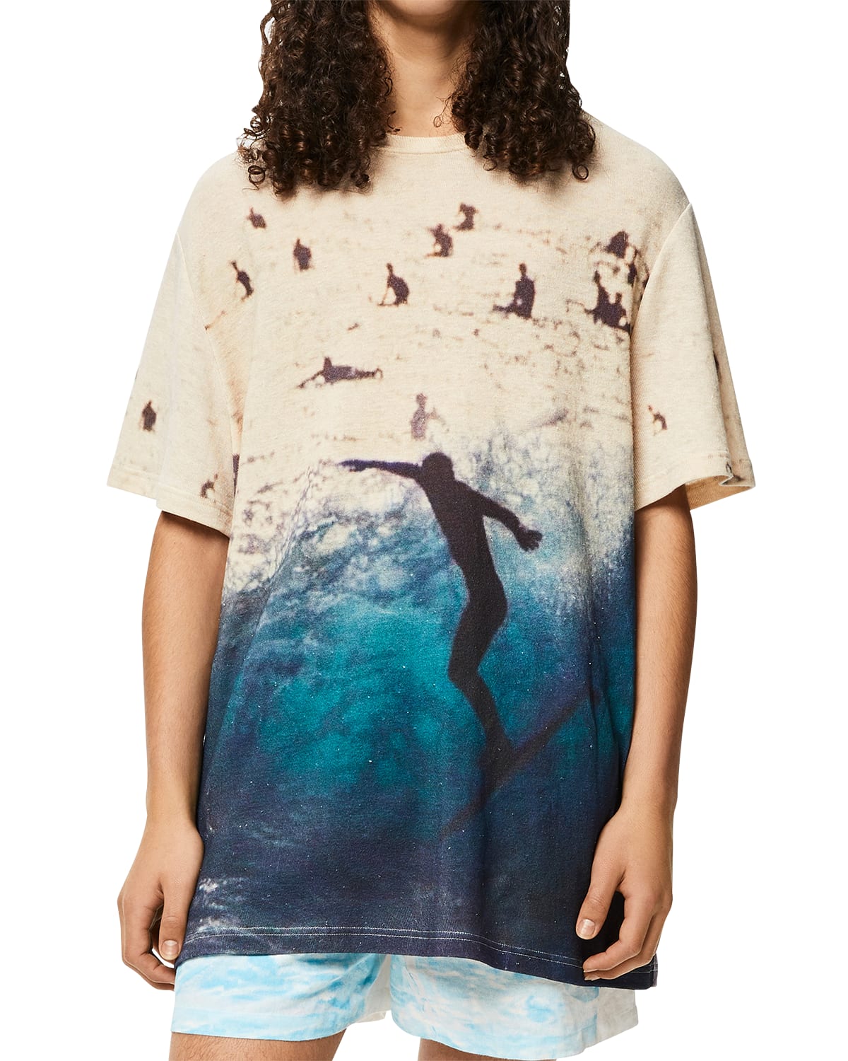 x Paula's Ibiza Men's Surf-Print T-Shirt
