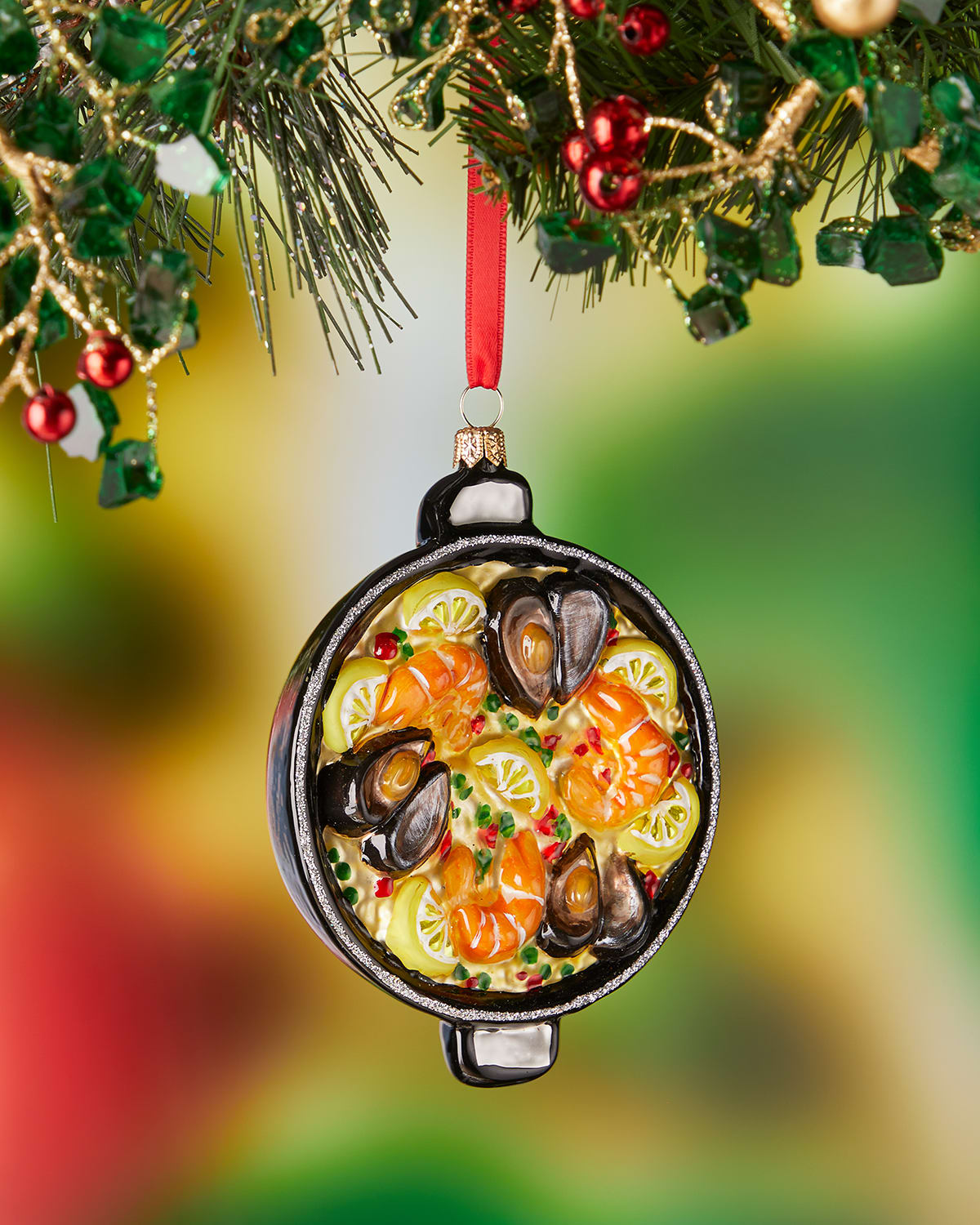 Paella Painted Holiday Ornament