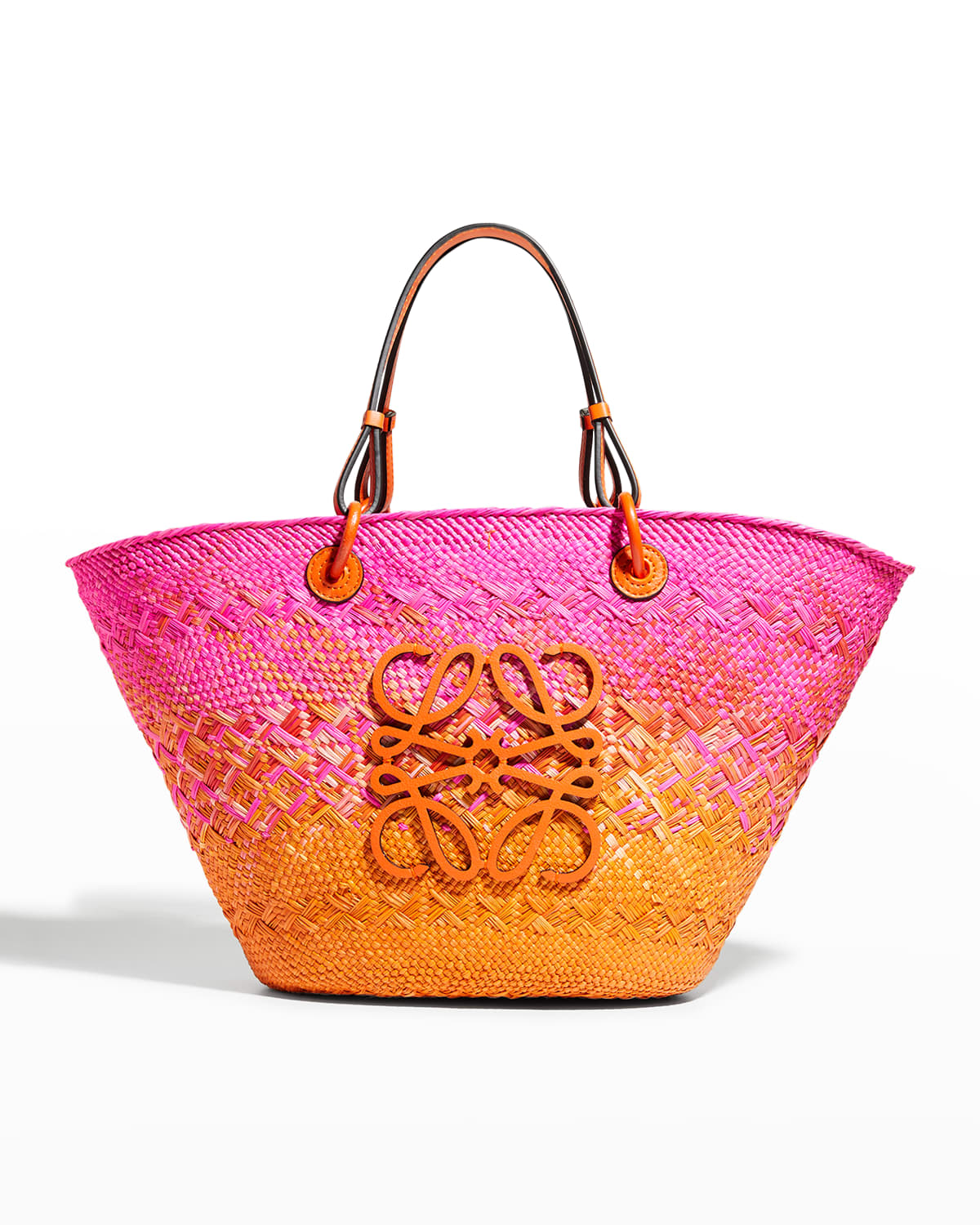 Loewe X Paula's Ibiza Anagram Degrade Basket Tote Bag In