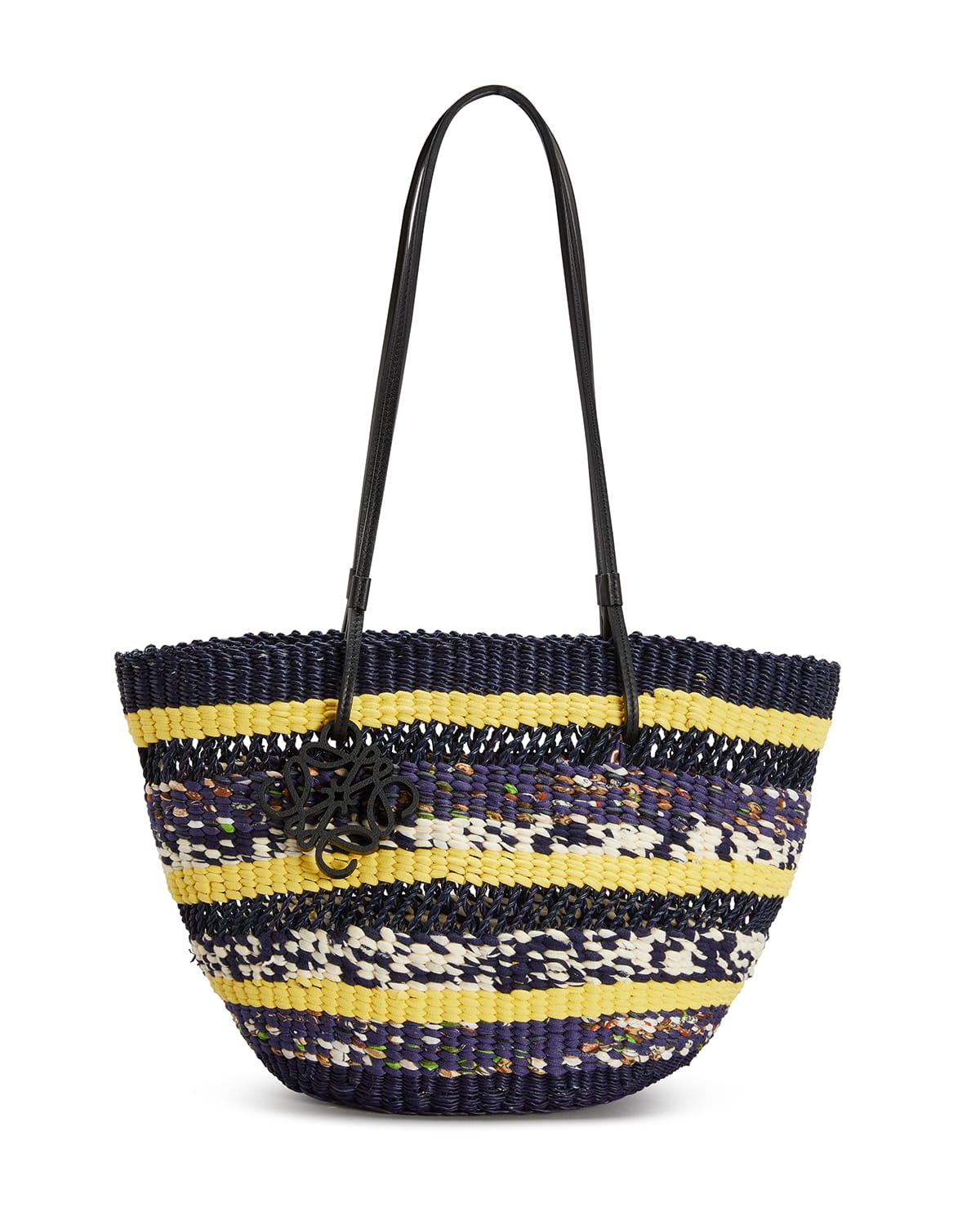 x Paula's Ibiza Anagram Striped Surplus Basket Tote Bag
