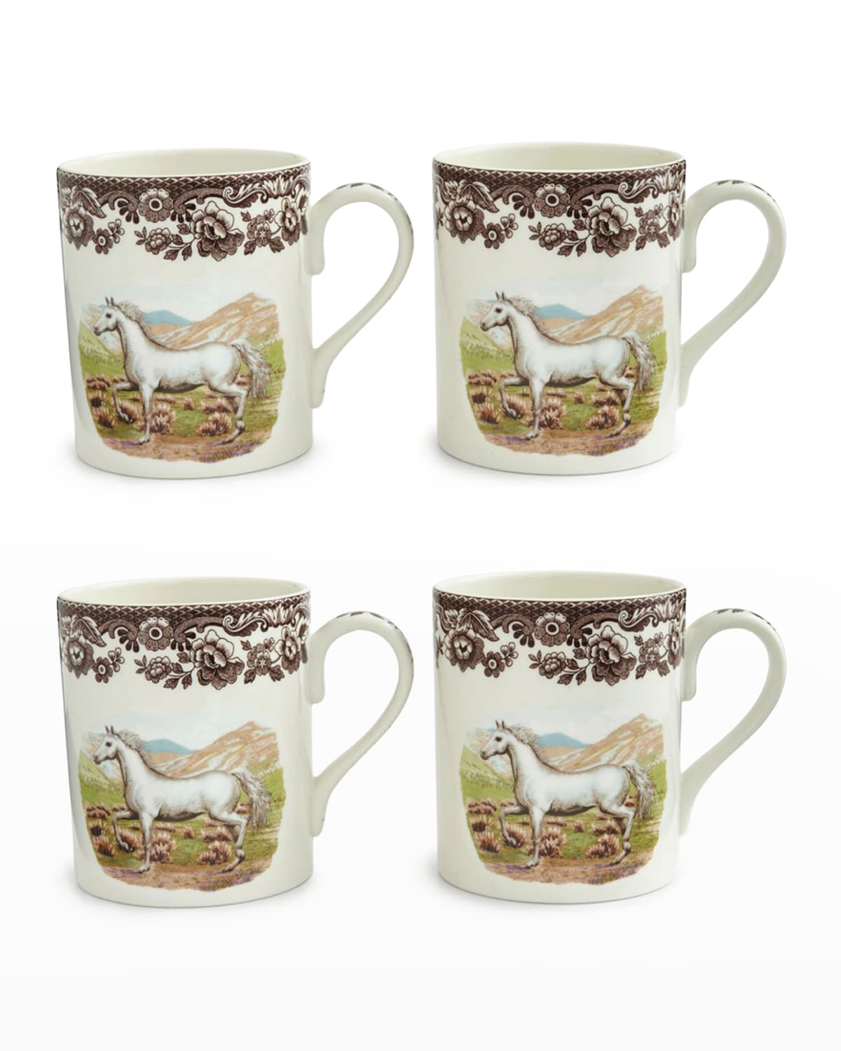 Shop Spode Arabian Horse Mug, Set Of 4 In Brown