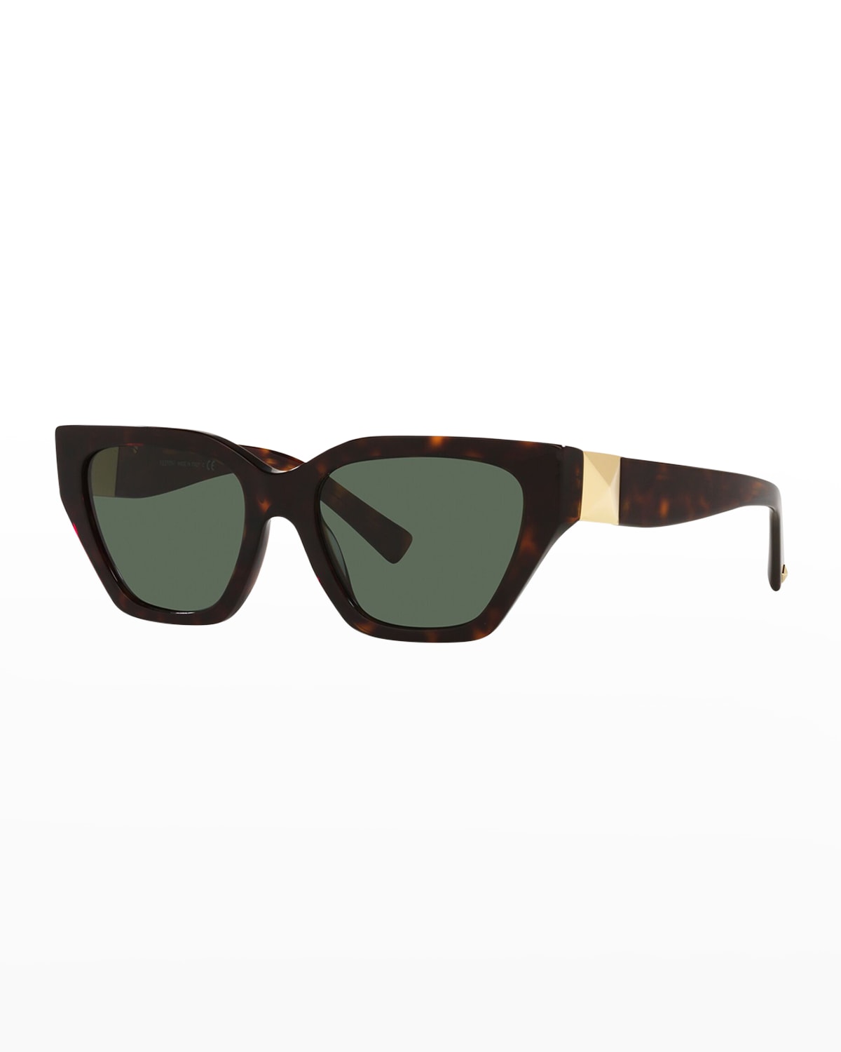 Valentino One Stud Acetate Cat-eye Sunglasses In Havana