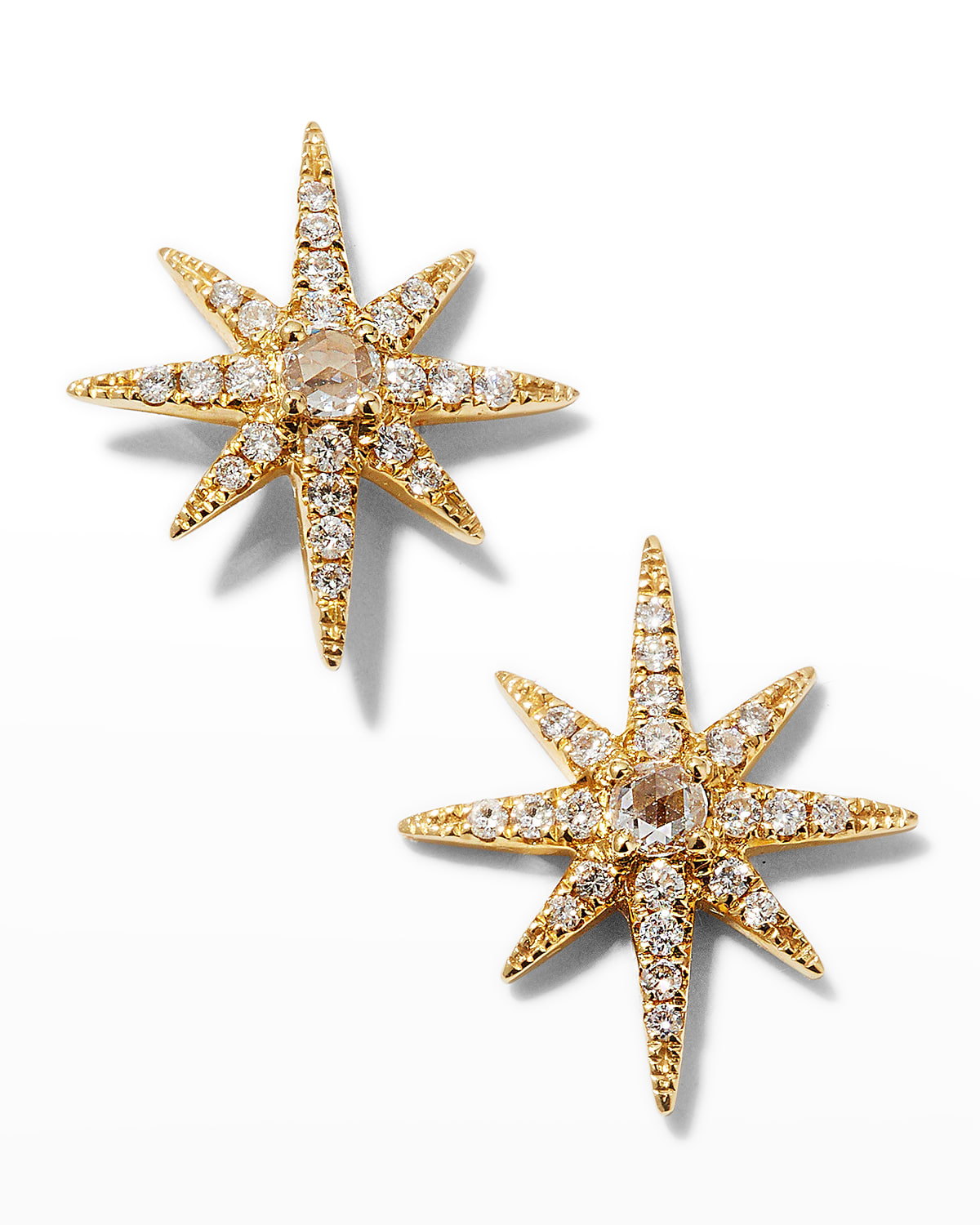 Yellow Starburst Stud Earrings