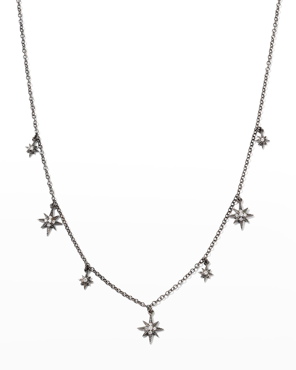 Black Starburst Adjustable Necklace
