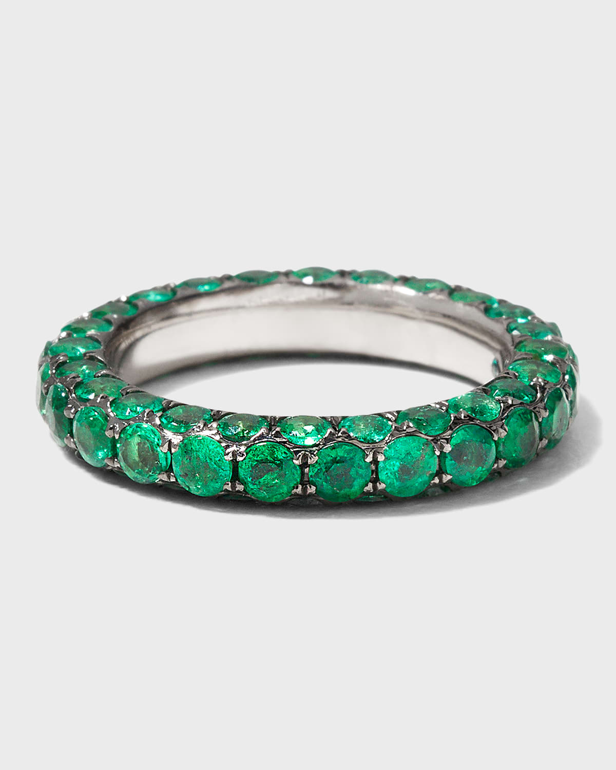 Emerald 3-Sided Ring, Size 7