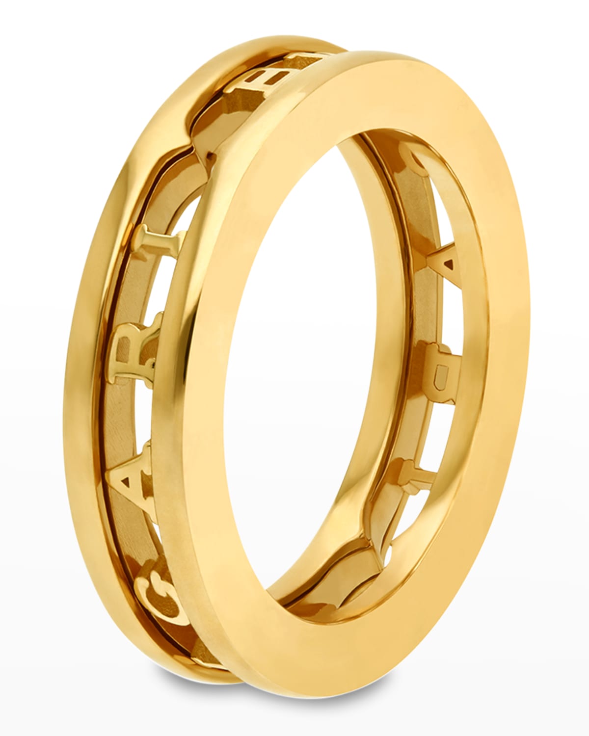 B.Zero1 Gold 1-Band Logo Ring, Size 54