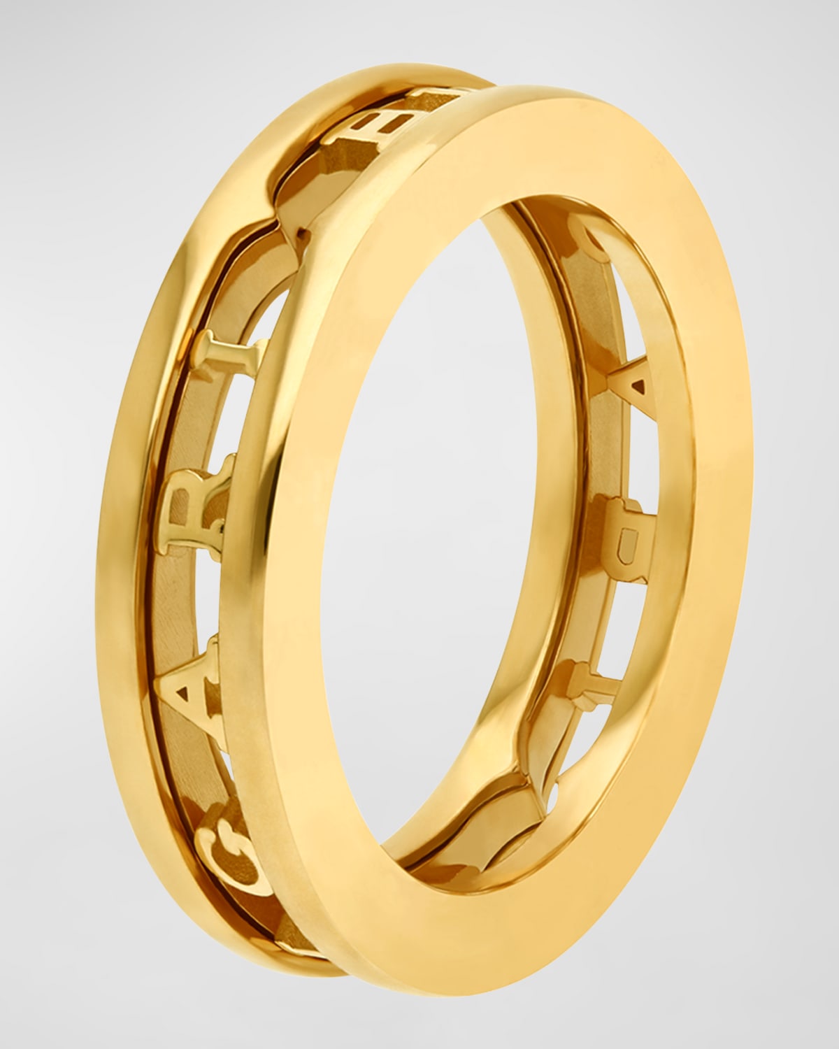 B.Zero1 Gold 1-Band Logo Ring, Size 60