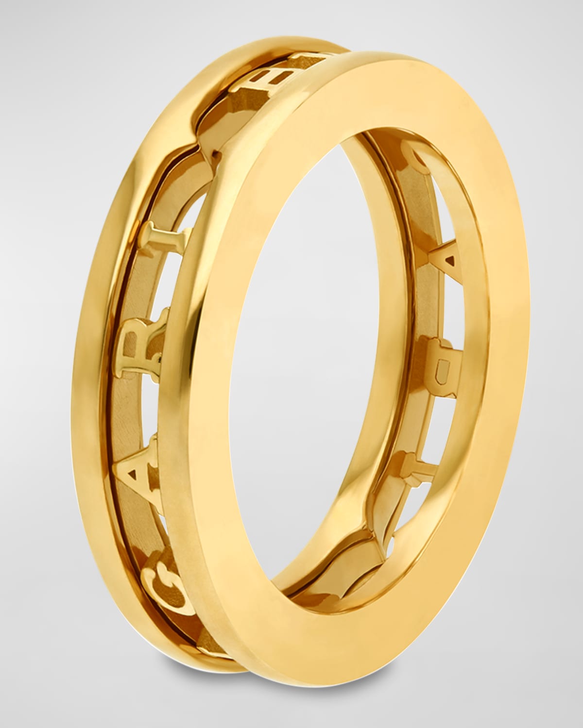 B.Zero1 Gold 1-Band Logo Ring, Size 51