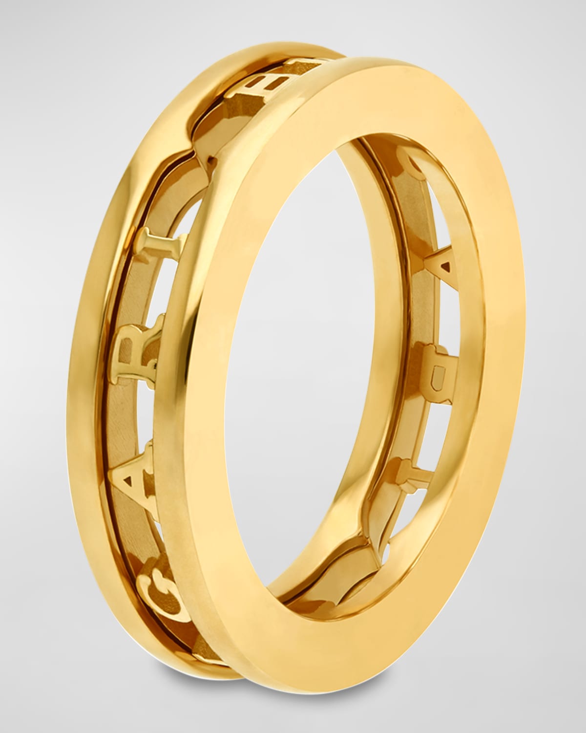B.Zero1 Gold 1-Band Logo Ring, Size 53