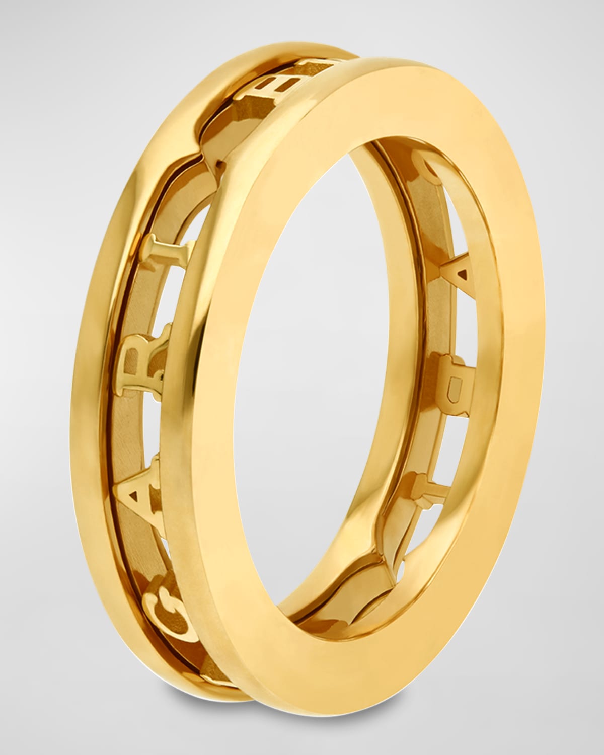 B.Zero1 Gold 1-Band Logo Ring, Size 55
