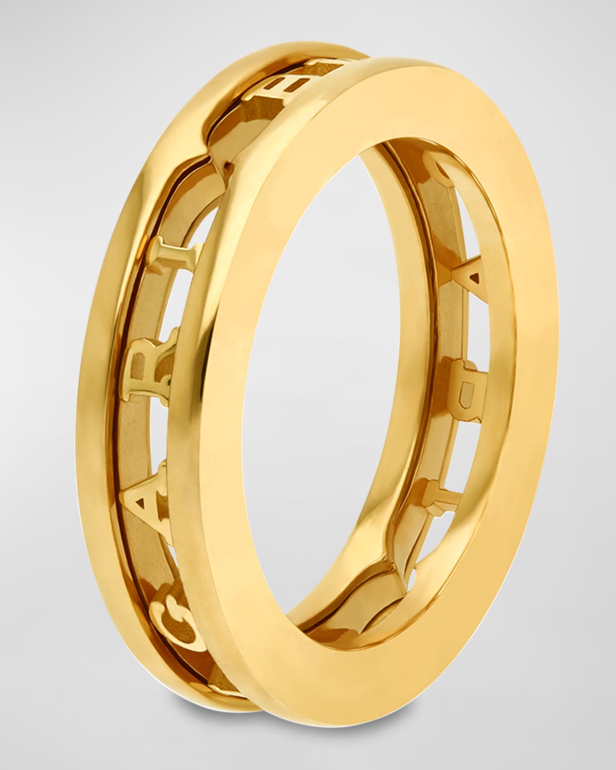 B.Zero1 Gold 1-Band Logo Ring, Size 52