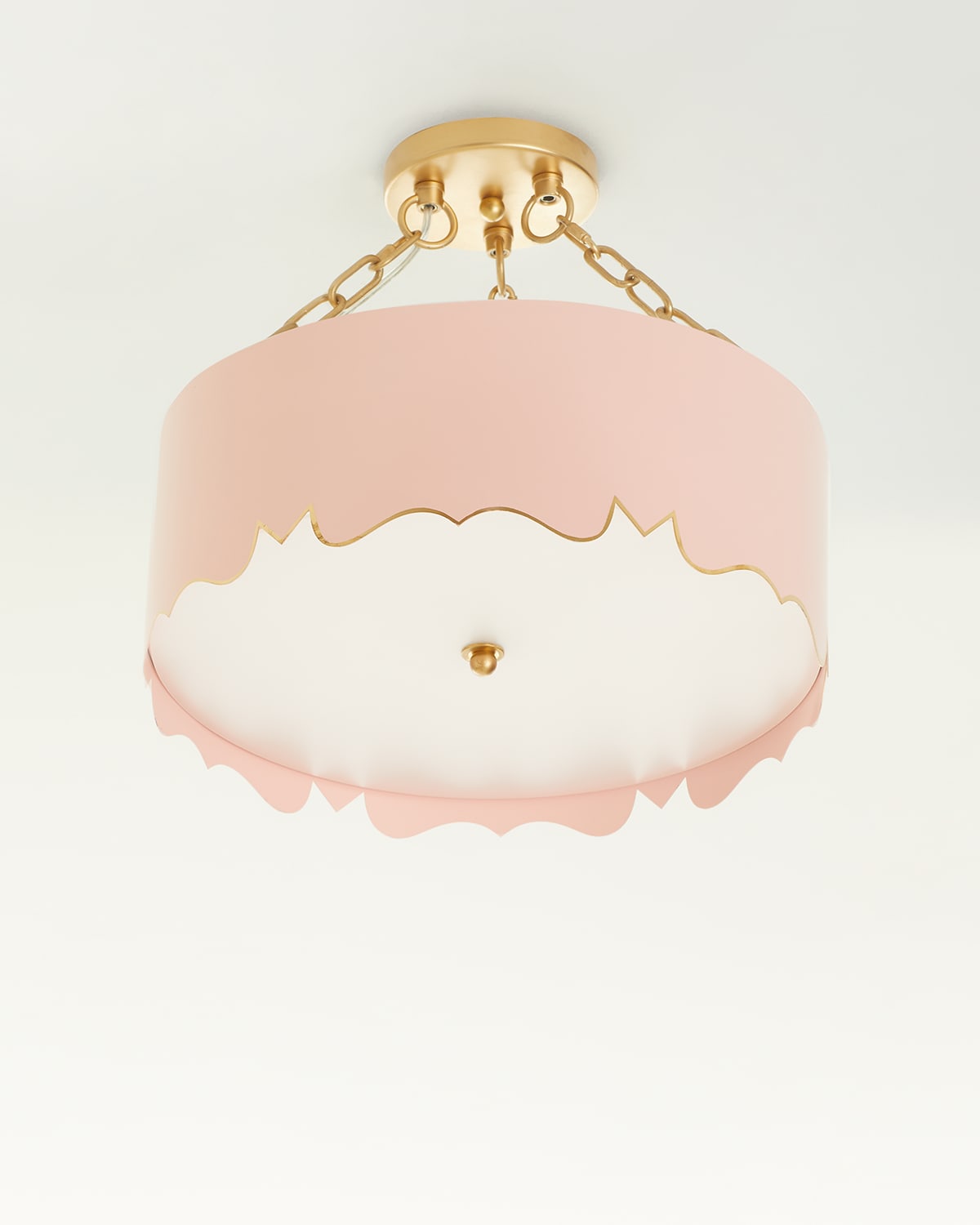 Old World Design Mollie Pendant With Gold Accents In Blush