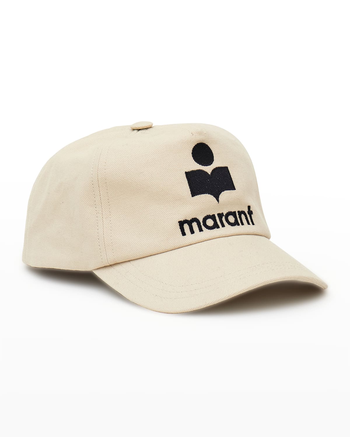 Isabel Marant Tyrony Logo Baseball Cap In Ecru / Black