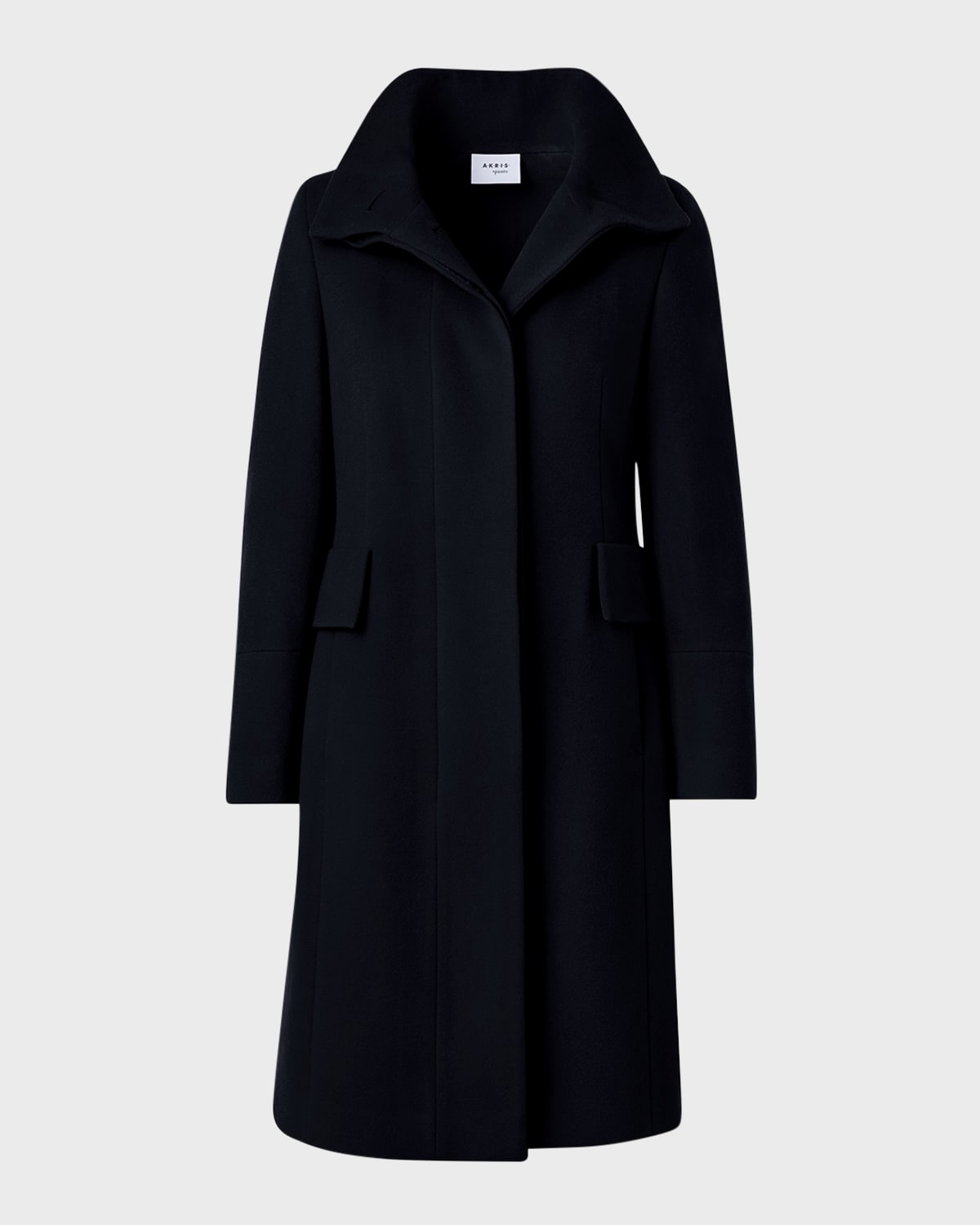 AKRIS PUNTO DUFFLE KNEE-LENGTH WOOL COAT