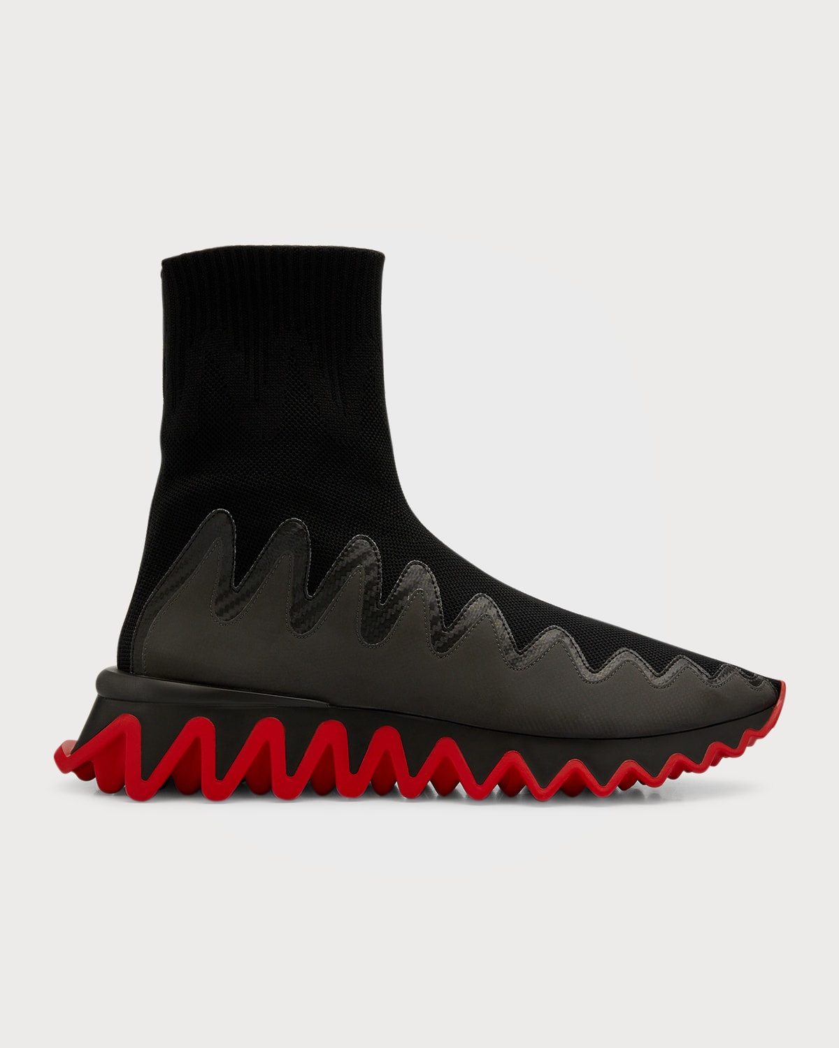 Christian Louboutin Black Sharky Sock Sneakers Smart Closet