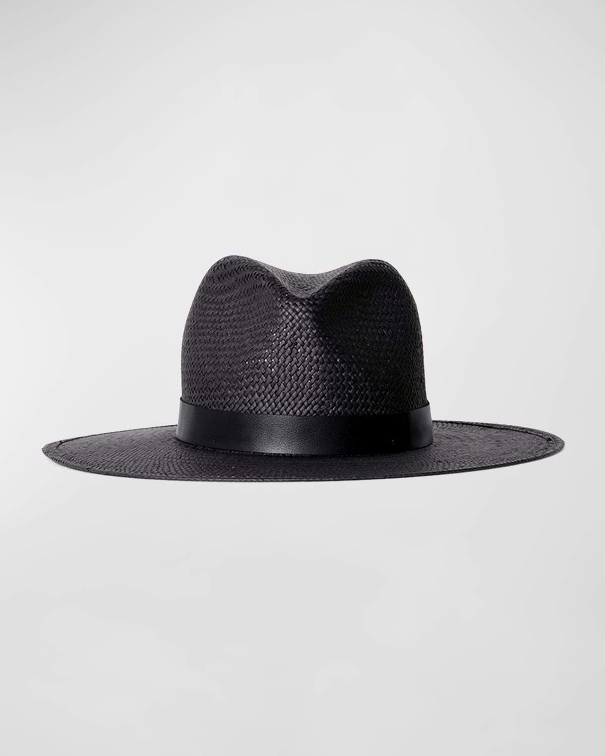Shop Janessa Leone Simone Packable Fedora Hat In Black